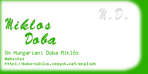 miklos doba business card