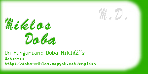 miklos doba business card